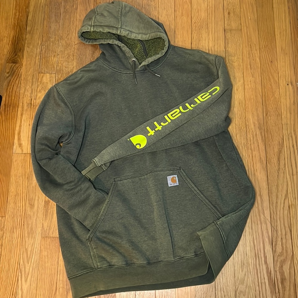 Carhartt Men’s Loose Fit Midweight Logo Sleeve Graphic Sweatshirt - XL